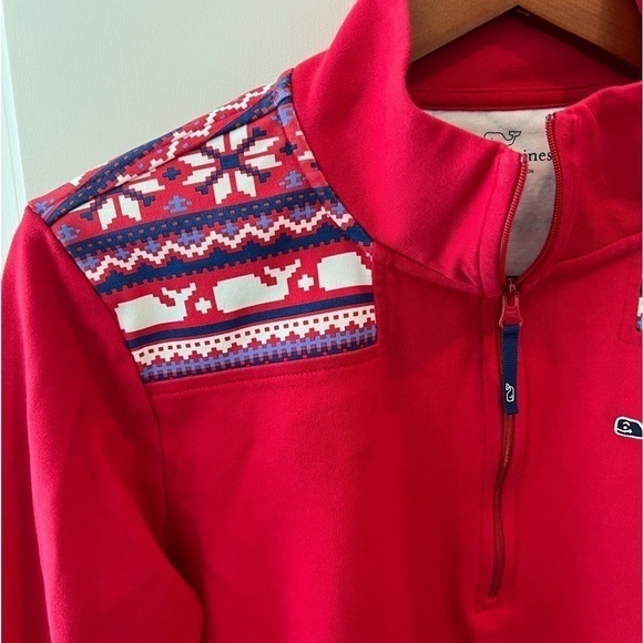 Vineyard Vines 1/4 Zip Pullover Nordic Logo
Red oversized Sweatshirt - Picture 6 of 15